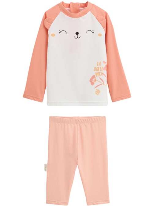 Calvi tweedelig babyzwempak met UV-beschermend T-shirt en broekje - Kiabi
