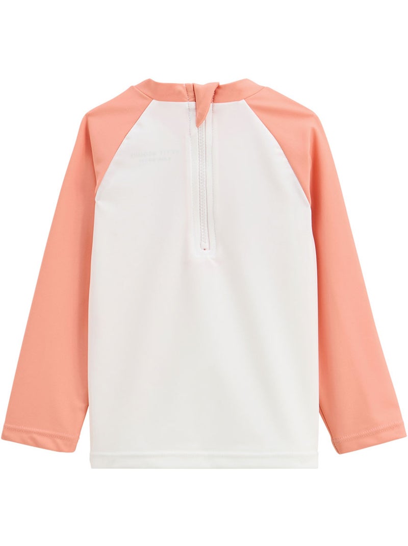 Calvi tweedelig babyzwempak met UV-beschermend T-shirt en broekje Koraaloranje - Kiabi