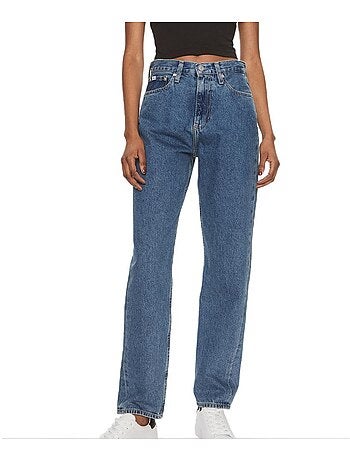 Calvin klein authentic dames straight fit jeans blauw