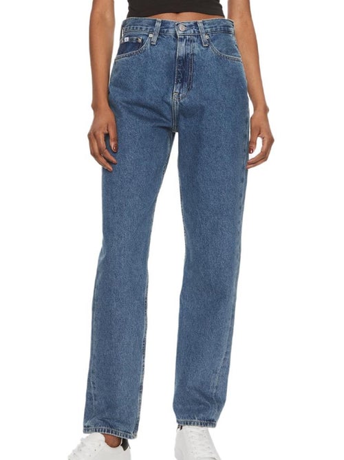 Calvin Klein Authentic Dames Straight Fit Jeans Blauw - Kiabi