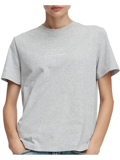 Calvin Klein Classic Seasonal Grijs T-shirt voor Dames - Kiabi Calvin Klein Classic Seasonal Grijs T-shirt voor Dames - Kiabi