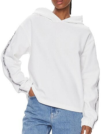 Calvin klein dames zwarte sweatshirt met elastische band