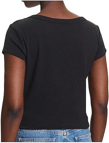 Calvin klein dames t-shirt zwart met logo - 2-pack