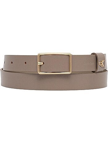 Calvin klein dames taupe riem met vierkante gesp