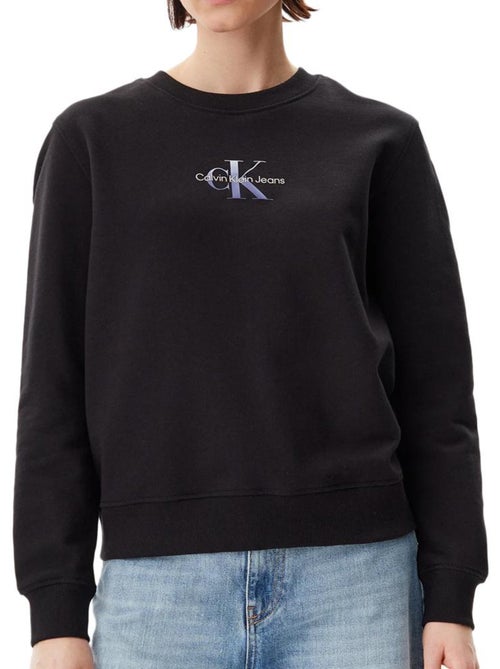 Calvin Klein Dames Zwarte Sweatshirt met Gradiënt Monologo - Kiabi Calvin Klein Dames Zwarte Sweatshirt met Gradiënt Monologo - Kiabi