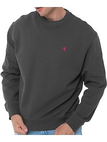 Calvin klein heren antracietgrijze monogram sweatshirt