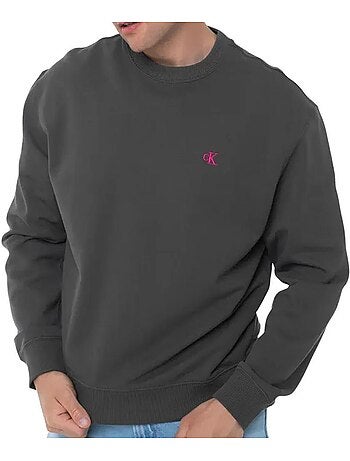 Calvin klein heren antracietgrijze monogram sweatshirt