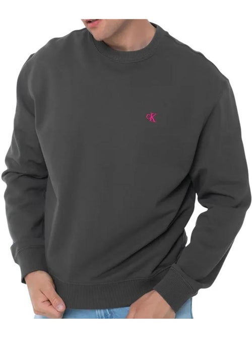 Calvin Klein Heren Antracietgrijze Monogram Sweatshirt - Kiabi Calvin Klein Heren Antracietgrijze Monogram Sweatshirt - Kiabi