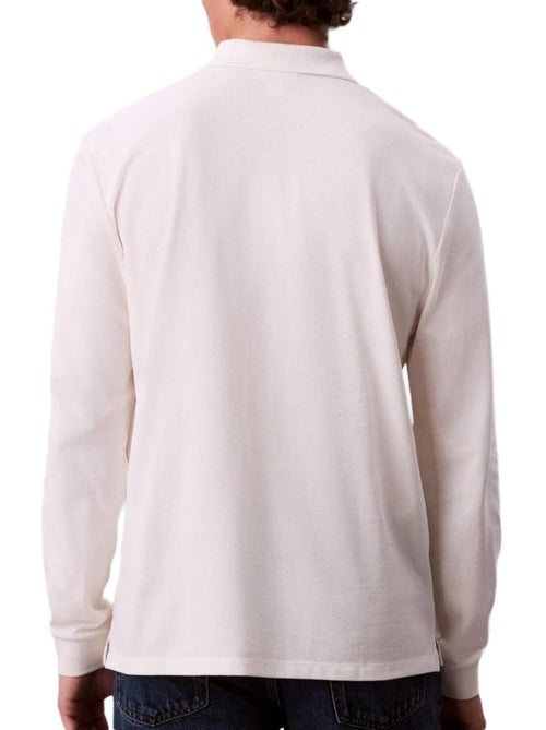 Calvin Klein Heren Polo Lange Mouwen Wit - Casual Piqué - Kiabi Calvin Klein Heren Polo Lange Mouwen Wit - Casual Piqué - Kiabi
