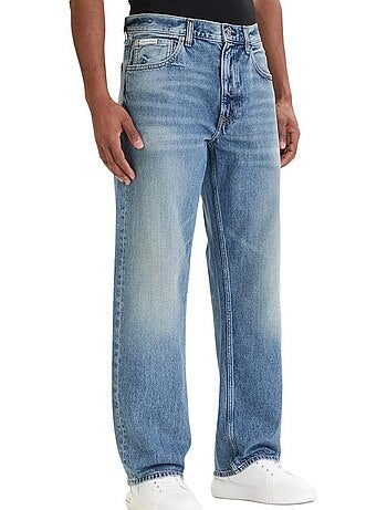 Calvin klein jeans 90s andrew straight fit heren jeans - blauw