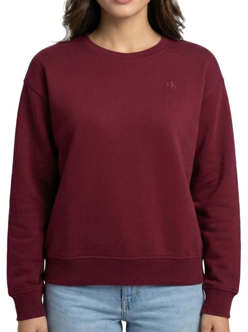 Calvin Klein Jeans Archief Bordeauxrode Damessweater - Kiabi Calvin Klein Jeans Archief Bordeauxrode Damessweater - Kiabi