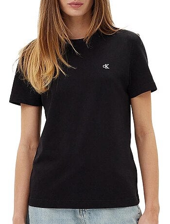 Calvin klein jeans archive zwart t-shirt voor dames