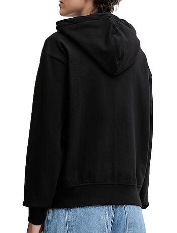 Calvin klein jeans archive zwarte hoodie met rits voor dames