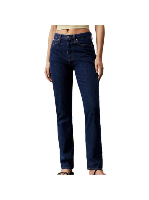 Calvin Klein Jeans Authentiek Slim Fit Damesjeans Blauw - Kiabi Calvin Klein Jeans Authentiek Slim Fit Damesjeans Blauw - Kiabi