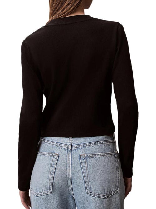 Calvin Klein Jeans Baby Zwart T-shirt met Lange Mouwen voor Dames - Kiabi Calvin Klein Jeans Baby Zwart T-shirt met Lange Mouwen voor Dames - Kiabi