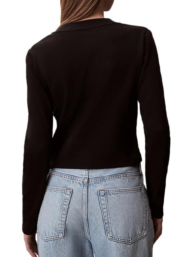 Calvin Klein Jeans Baby Zwart T-shirt met Lange Mouwen voor Dames Zwart - Kiabi
