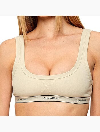 Calvin klein jeans grijze bralette voor dames - ongevoerd