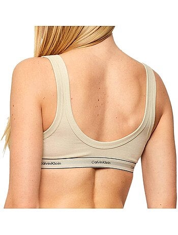 Calvin klein jeans grijze bralette voor dames - ongevoerd