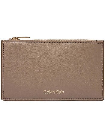 Calvin klein jeans beige dames portemonnee met ritssluiting