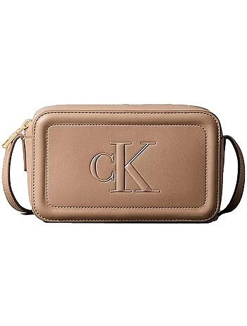 Calvin klein jeans bold ck camera crossbody tas roze dames