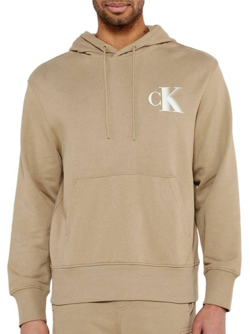 Calvin Klein Jeans Bold Lichtbruin Heren Sweatshirt - Kiabi Calvin Klein Jeans Bold Lichtbruin Heren Sweatshirt - Kiabi