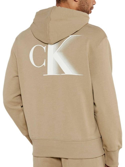 Calvin Klein Jeans Bold Lichtbruin Heren Sweatshirt - Kiabi Calvin Klein Jeans Bold Lichtbruin Heren Sweatshirt - Kiabi