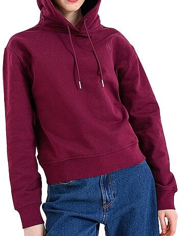 Calvin klein jeans bordeaux dames sweatshirt lv047c224g