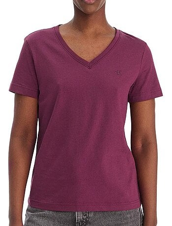 Calvin klein jeans dames t-shirt zwart - archive lv047b205g