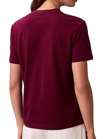 Calvin klein jeans bordeaux t-shirt voor dames - lv047e804g