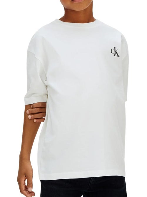 Calvin klein jeans bridge jongens t-shirt met lange mouwen wit - Kiabi Calvin klein jeans bridge jongens t-shirt met lange mouwen wit - Kiabi