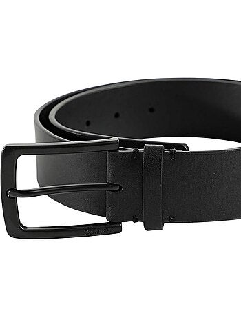 Calvin klein jeans casual zwarte herenriem met gesp