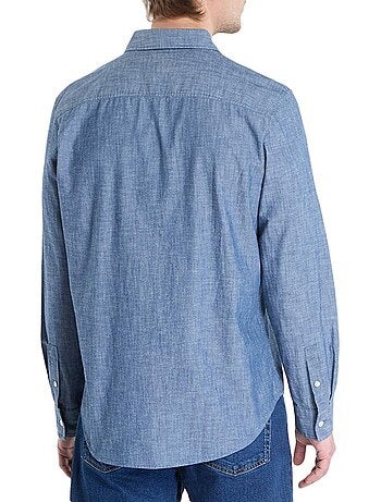 Calvin klein jeans chambray overhemd voor heren - blauw