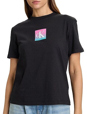 Calvin klein jeans classic boxed t-shirt wit voor dames