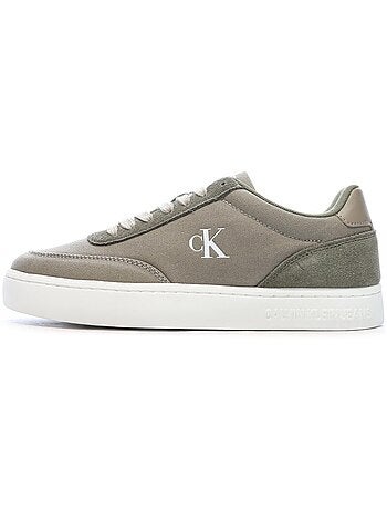 Calvin klein jeans classic cupsole heren sneakers kaki
