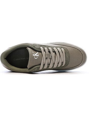 Calvin klein jeans classic cupsole heren sneakers kaki