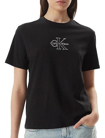 Calvin klein jeans classic zwart t-shirt voor dames - maat 12