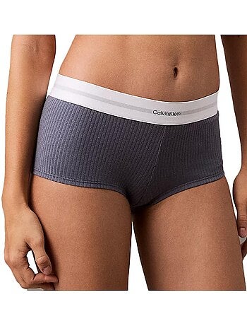 Calvin Klein Jeans Dames Boyshort Grijs/Wit