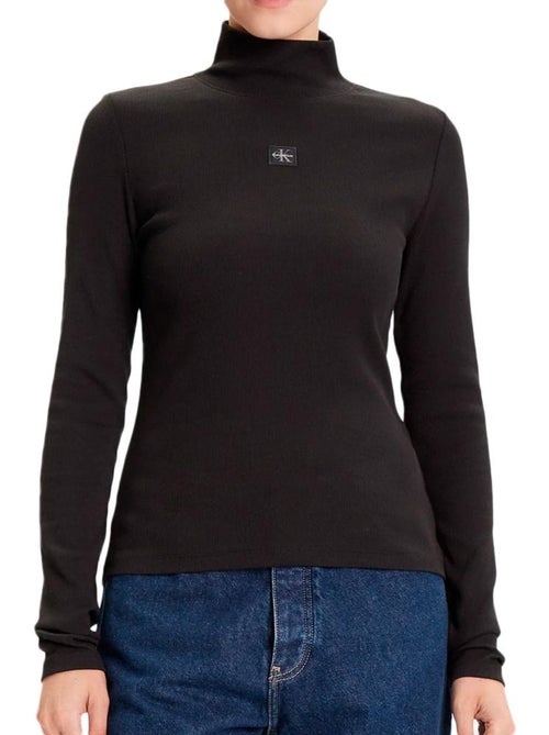 Calvin Klein Jeans Dames Coltrui T-shirt Bruin met Label - Kiabi Calvin Klein Jeans Dames Coltrui T-shirt Bruin met Label - Kiabi