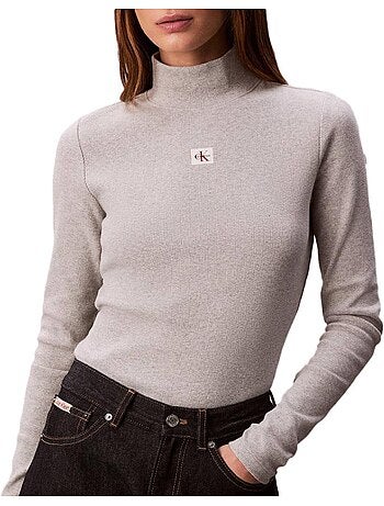 Calvin klein jeans dames coltrui t-shirt grijs