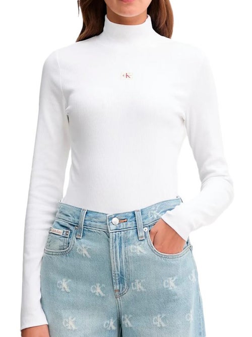 Calvin Klein Jeans Dames Coltrui T-shirt Wit - Kiabi Calvin Klein Jeans Dames Coltrui T-shirt Wit - Kiabi