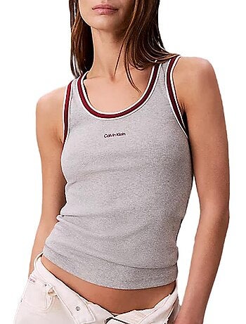Calvin klein jeans dames débardeur grijs lv047d200g