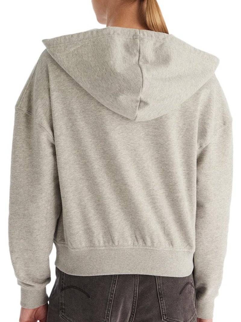 Calvin Klein Jeans Dames Grijs Sweatvest met Rits Zilvergrijs - Kiabi