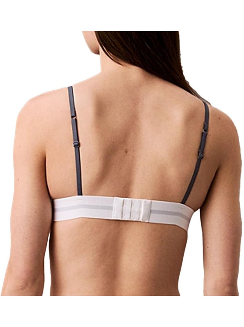Calvin Klein Jeans Dames Grijze Ongevoerde Triangel Bh Zilvergrijs - Kiabi