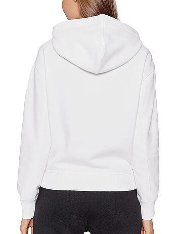 Calvin klein jeans dames hoodie wit met borduring