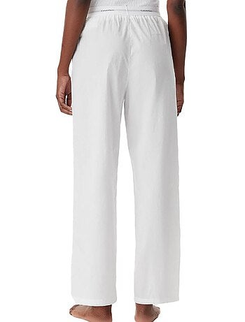 Calvin klein jeans dames nachtbroek wit poplin met logo