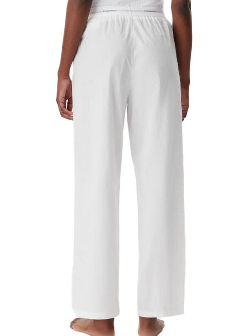 Calvin Klein Jeans Dames Nachtbroek Wit Poplin met Logo - Kiabi Calvin Klein Jeans Dames Nachtbroek Wit Poplin met Logo - Kiabi