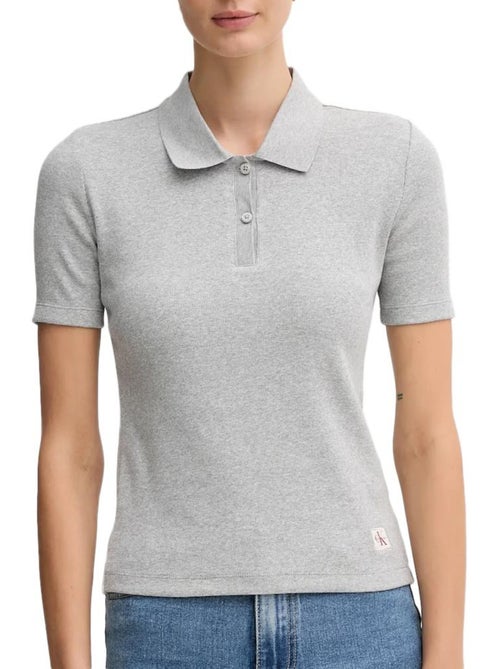 Calvin Klein Jeans Dames Polo Grijs LV047C907G - Kiabi Calvin Klein Jeans Dames Polo Grijs LV047C907G - Kiabi