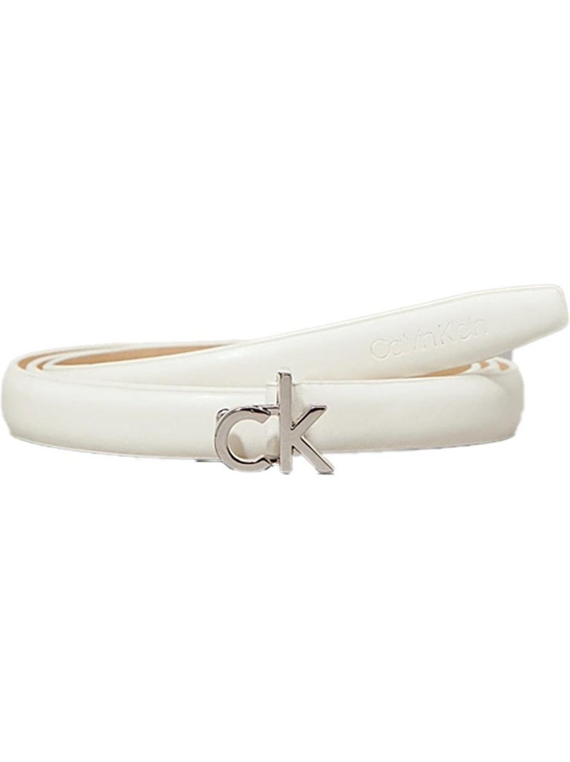 Calvin Klein Jeans Dames Skinny Riem Wit met CK Gesp Wit - Kiabi