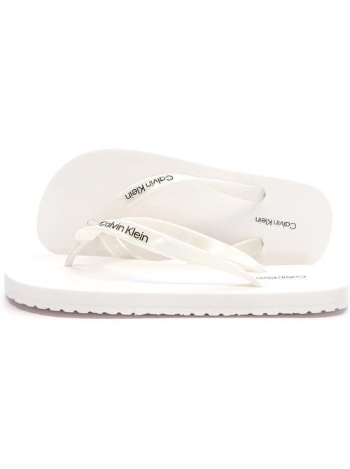 Calvin Klein Jeans Dames Slippers Wit TPU Metallic - Kiabi