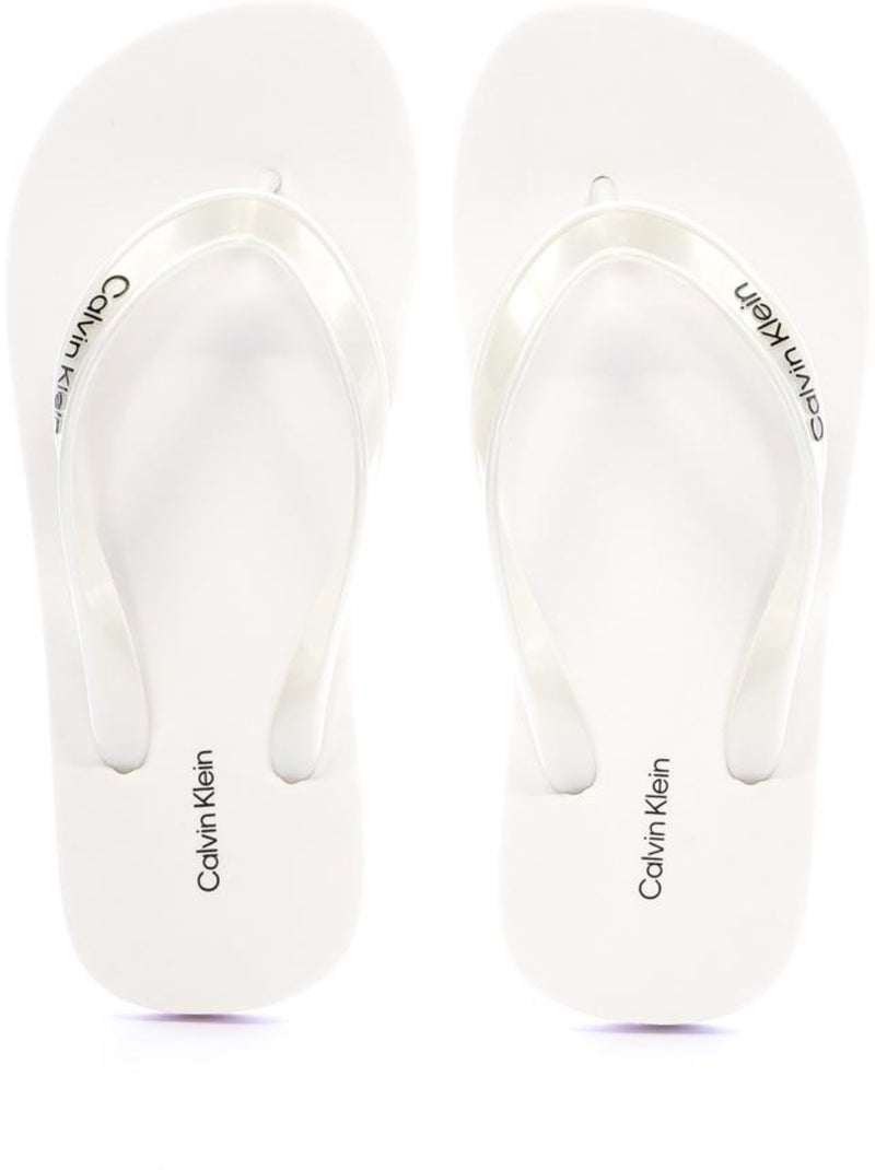 Calvin Klein Jeans Dames Slippers Wit TPU Metallic Wit - Kiabi